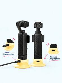 Cute Silicone Base For Pocket 4/4P/3 - A Soft, Stable, And Non-Slip Stand That Is Compact, Convenient, And Ready To Use; Designed Not To Block The Charging Port, It Is An Essential Accessory For Your Handheld Gimbal Camera. - View 3