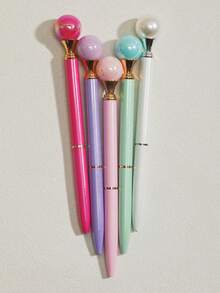 10pcs Rotating Ballpoint Pen Set, Creative Rotating Pens, Cute Wedding Pens, Bridal Shower Party Office Back To School Gift - Ballpoint Pen - View 2