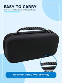 Compatible With Xbox ROG Ally, Steam Deck, 1pc Console Storage Bag + 2pcs Controller Joystick Caps Set, Anti-Drop Anti-Scratch Anti-Slip Anti-Sweat, Large Capacity Convenient For Travel - View 7