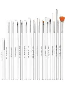 27 Pieces Nail Art Design Tools, Nail Detail Painting Brushes, Nail Dotting Pens, For Nail Art Creation - Multicolor - View 7