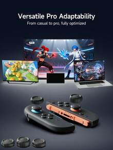 Jemdura Soft Silicone Thumb Grips (2pcs) For Switch/NS2 Joy-Con And Pro Controllers - Anti-Slip, Anti-Sweat Design, Enhanced Grip And Control; Soft And Durable; Available In 3 Colors And Styles - Ideal Gaming Accessory - View 5