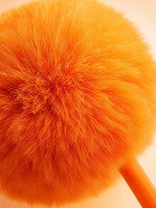 5pcs Creative Cute Pom Pom Ballpoint Pens, Plush Design Novelty Pens, Fun Stationery For Students, School Writing Supplies - Plush Ballpoint Pen - View 4
