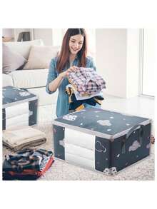 Multifunctional Foldable Storage Bag Set (With Handles), Large-Capacity Storage Box, Ideal For Blankets, Bed Linen And Moving House-Storage Box With Zip And Transparent Window, Suitable For Duvets, Down Duvets And Pillows - Multicolor - View 7