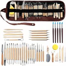 46/40/36/25 PCS Pottery Tool Set, Wooden Pottery Carving Tools, Suitable For Pottery Trimming, Pottery Decoration, Carving And Shaping, Etc. It Is Suitable For Use By Pottery Artists And Beginners. Pottery-Making Tools - Sets - View 8