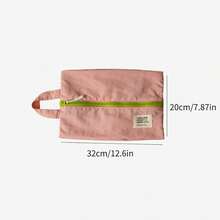 1pc Nylon Waterproof Zipper Closure Portable Travel Shoe Storage Bag, Dust-Proof Organizer Bag For Shoes, Clothes And Cosmetics - Multicolor - View 14