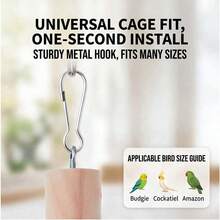 1pc Parrot Hanging Foraging Toy Bird Chewing Toy, Beak Grinding Stress Relief Toy Suitable For Budgies, Cockatoos, Bird Cage Accessories - View 5