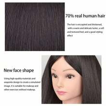 24 Inch Long Human Hair Training Mannequin Head With Stand, Braiding And Styling Practice Model - View 7