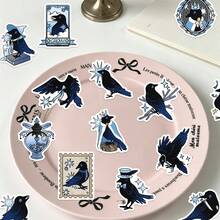 50Pcs Crow Stickers Creative Office Labels And Sticker Decorative Stickers - Multicolor - View 10
