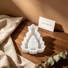 1pc Christmas Tree Candle Holder Silicone Mold, Star Hollow Tea Light Candlestick Resin Plaster Mold For Xmas Home Decor DIY Aromatherapy Craft - Multiple Styles - View 3