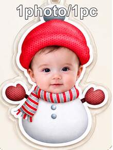Custom Photo Christmas Ornament,Festive Tree Decor Bag Charm,Personalized Room Accent,Customized Kids Holiday Gift,Customizable Keepsake,Kids Gift - Style a - View 20