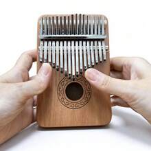 1pc 17-Key Ergonomic Kalimba Thumb Piano, Made Of Rosewood And Steel, Easy To Learn And Play Mbira, Comes With Engraved Notes And Tuning Hammer - Perfect Gift For Beginners To Professionals - Multicolor - View 12