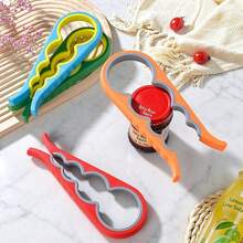 4-In-1 Multifunctional Can Opener Kitchen Home Bottle Opener Non-Slip Bottle Opener Easy Open Lid Labor-Saving Tool, 4-In-1 Non-Slip Can Opener With Ergonomic Silicone Handle - Manual Kitchen Tool, Suitable For Reducing Arthritis Burden, Can Open Cans, Bottle Caps And Jam Lids - Durable - View 2