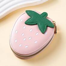 Cute Strawberry Shaped Coin Purse, Multi-Function Card Holder, Portable Coin Pouch - Multicolor - View 9
