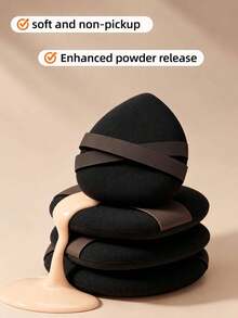 5pcs Makeup Sponge Puff, Multi-Functional Foundation Concealer Powder Setting Blending Sponge, Suitable For Liquid, Cream, Dry And Wet Makeup Tools - Multicolor - View 7