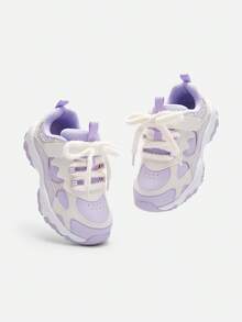Balabala 女童可愛抓絨內裡慢跑運動鞋 柔軟保暖冬季兒童鞋 - 紫色調 - 查看 4