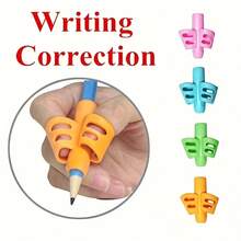 2/4Pcs Silicone Pencil Grips,Handwriting Aid Tool,Ergonomic Writing Posture Corrector,Kids School Stationery,Learning Supplies,Ideal Gift For Students - Multicolor - View 10