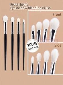 1pc Eyeshadow Blending Brush, 100% Pure Goat Hair, Natural Fluffy, Can Be Used For Eyeshadow Blending, Eye Socket Blending, Also Can Be Used As Eyebrow Brush Or Eyeshadow Brush - Black - View 8