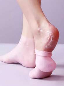 Silicone Foot Care Socks, Anti-Cracking Moisturizing Gel Socks, Dead Skin Removal Protective Silicone Socks, Foot Skin Care Elastic Socks - White - View 5