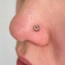 1pc ASTM F136 Titanium 16G Gothic Vortex Snake Flat Back Stud Earring Cartilage Piercing Ear Conch Nose Piercing Medusa Body Jewelry - Coiled Snake - View 9
