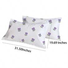 5pcs Disposable Pillow Cases Pillow Covers Bulk Pillow Sheets For Travel Hotels Single-Use Pillowcases, Non Woven Fabric (Tulip) - Purple - View 8
