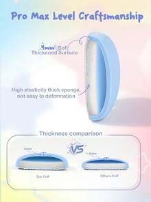 MAANGE 2 buah Spons Bedak Lembut Bergambar Kartun, Spons Bedak Lucu dengan Kotak Penyimpanan, Spons Bedak Multifungsi untuk Makeup, Dapat Digunakan Kembali/Dicuci, Digunakan untuk Makeup Cair dan Krim, Spons Makeup untuk Coverage yang Dapat Disesuaikan, Spons Blending Makeup, Aksesoris Makeup Wanita, Hadiah untuk Wanita, Dapat Digunakan di Rumah atau Saat Bepergian, Hadiah Terjangkau - MultiWarna - View 4