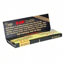 Avant أوراق لف Raw Black Classic 1/4 غير مكررة فائقة الرقة، علبة من 24 دفتر، أفضل جودة مضمونة - مشاهدة 2