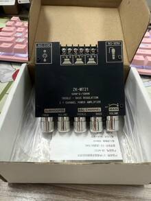 Mạch khuếch đại âm thanh Bluetooth 2.1 kênh ZK-MT21 50W*2+100W có điều chỉnh treble và bass cho loa Bluetooth DIY và rạp hát tại gia - màu đen - Xem 13