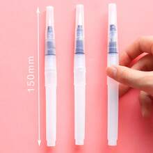 3PCS Water-Fillable Watercolor Paint Brushes, Soft Bristle Water-Absorbing Paint Pens, Water-Injectable Dip Brushes For Watercolor, Gouache, Stone Plastic Clay - Multiple Styles - View 5