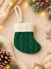 Personalized Mini Christmas Stocking, Custom Name Embroidered Cable Knit Hanging Sock For Christmas Tree And Mantel Displays, Small Seasonal Home Ornament, Holiday Keepsake For Family And Friends - Multicolor - View 9