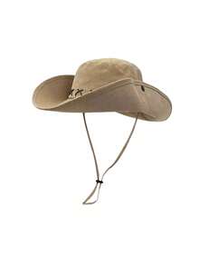 1pc Wide Brim Bucket Hat, Unisex, Summer Sun Protection Hat, Foldable, Suitable For Fishing, Hiking, Gardening, Beach And Other Activities. - Bucket Hat - View 1