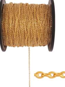 100cm 1/1.5/2/2.5mm Stainless Steel Gold Chain DIY O-Shape Cross Chain - DIY Chains - View 2