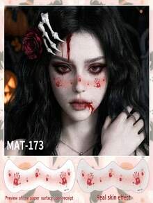 Miếng dán tàn nhang lì cho ngày lễ - Hình xăm tạm thời trên mặt cho Giáng Sinh & Halloween, miếng dán trang điểm chống nước, phù hợp cho tiệc cosplay (Dòng MAT) - Nhiều màu - Xem 16