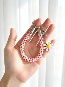 Cute Flower Spiral Phone Line Car Keychain Pendant, Key Chain Wrist Strap, Phone Charm, Anti-Lost Key Lanyard, Cute Flower Pendant, Key Accessories. - Telephone Line - View 6