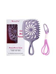 Hair Comb, Curling Comb, Detangling Comb With Chain Rope. Women's Detangling Comb, Comb, Hollow Massage Comb, Gift Box Packaging, Women's Hair Comb - Multicolor - View 8