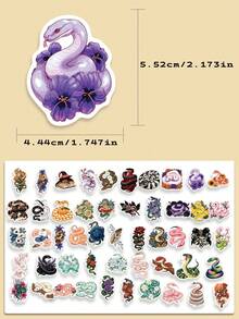 50pcs Snake-Themed PVC Self-Adhesive Graffiti Stickers Are Perfect For ...