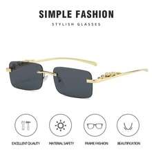 [H0YN] Brand Design Fashion Rimless High-End Glasses, Suitable For All Seasons, Elegant High-End Unisex Glasses, Fashion Gift - Fashion Accessory - Multicolor - View 3
