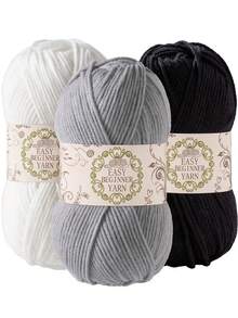 3pcs/150g Assorted Color Yarn Set, Christmas DIY Craft Creative Gift, Suitable For Crochet Hats, Clothes, Scarves, Blankets, Gloves And Small Craft Projects, As Well As Jewelry Making DIY Material Kit - Yarn Kit - View 10