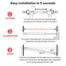6pcs No-Drill Telescopic Rod Set, Multi-Purpose Hanging Rod For Bathroom Curtains, Wardrobe, Clothes, Easy Installation Without Damaging Walls, Storage Solution For Rental And Small Apartments - 2pcs White + 4pcs Fixator - View 8