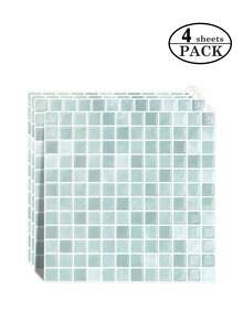 2D10-Inch X 10-Inch Waterproof Textured Vinyl DIY Wallpaper, Self-Adhesive Peel And Stick Tile Backsplash, Small Square Stick-On Tiles For Home Decor - Mosaic Faux Tile - View 11