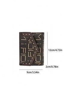 Women's Short Wallet Vintage Print Foldable All-In-One Bag, Minimalist Fashion Compact Lightweight - Multicolor - View 4