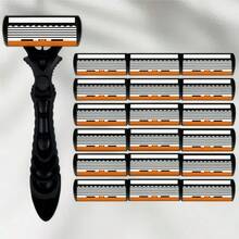 Six-Blade Razor, Specially Designed For The Ultimate Shaving Experience. Features Replaceable Heads, A Non-Slip Handle, And Progressively Layered Blades That Reach Deep Into Hair Follicles For Precise Hair Removal. - Multicolor - View 12