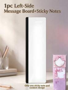 1/2pcs Computer Side Rectangular Memo Board, Modern Minimalist Style Transparent Clip, High Aesthetic, Suitable For Sticky Notes, Memo Paper, Office, Study, Office Decor, Compatible With Various Computer Models, Home Office Accessories, Back To School Supplies - Multi-color - View 3