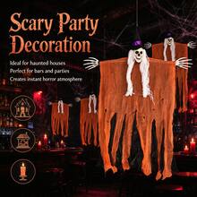 Halloween Decor, Grim Reaper Skeleton Large Hanging Ghost, Haunted House Bar Scene Props, Witch Props Hanging Decorations, Halloween Hanging Ornaments, Halloween Scene Decoration Props - Multicolor - View 4