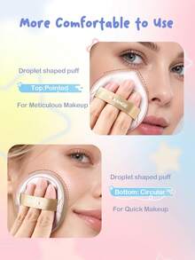 MAANGE 4pcs Wet & Dry Cushion Powder Puffs, Upgraded Soft Makeup Sponge Puffs, Multi-Functional Makeup Sponge Puffs, Create Perfect Base Makeup, Non-Absorbent, Washable And Reusable, Suitable For Liquid Foundation, Cream Makeup, Multi-Layer Concealing Makeup Sponge, Women's Makeup Tool Accessories, Girls' Gift, Home & Travel Beauty Essential, High Cost-Performance Gift, Affordable Cushion Powder Puffs, Gift For Women - Multicolor - View 5