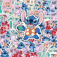 50pcs Cute Stitch & Angel Pattern Sticker Set, Macaron Fresh Color Palette With Many Small Elements, Universal Decorative Stickers For Water Bottles, Luggage, Laptops, Journals, Easy DIY Customization, Gentle Atmosphere Journaling Collage Stickers - Multicolor - View 10