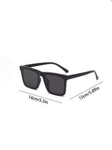 1pc Unisex Fashion Square Frame Glasses Bohemian Style Elegant - Multicolor - View 4