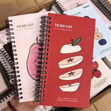 1pc Fruit Plan Notebook, Highly Attractive Portable Spiral Bound Pocket Notebook For Student Self-Discipline Tracking - A6 - View 7