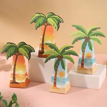 10pcs/Pack Gift Candy Cookie Boxes Paper Boxes Theme Boxes Party Coconut Palm Tree Boxes Popcorn Boxes Beach Coconut Party Suitable For Various Holiday Decoration Paper Boxes - View 4