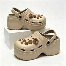 Hiasan Sepatu Mawar Buatan Premium untuk Sepatu Bakiak - Coklat - View 3