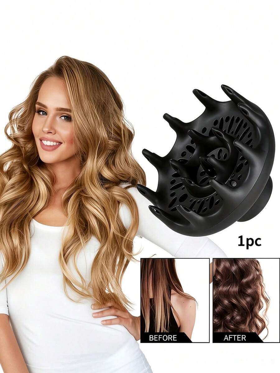 Aksesori Pengering Rambut Universal – Aksesori Diffuser Bulat, Penambah Volume untuk Rambut Keriting, Bergelombang, dan Alami – Alat Penata Rambut Cepat Kering dan Anti-Kusut – Cocok untuk Wanita, Salon, Rumah, dan Perjalanan - MultiWarna - View 1